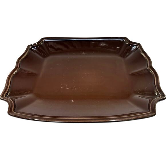 Noble Excellence Toscano Brown Covered Casserole Dish with Lid and 17" Platter - Picture 6 of 12
